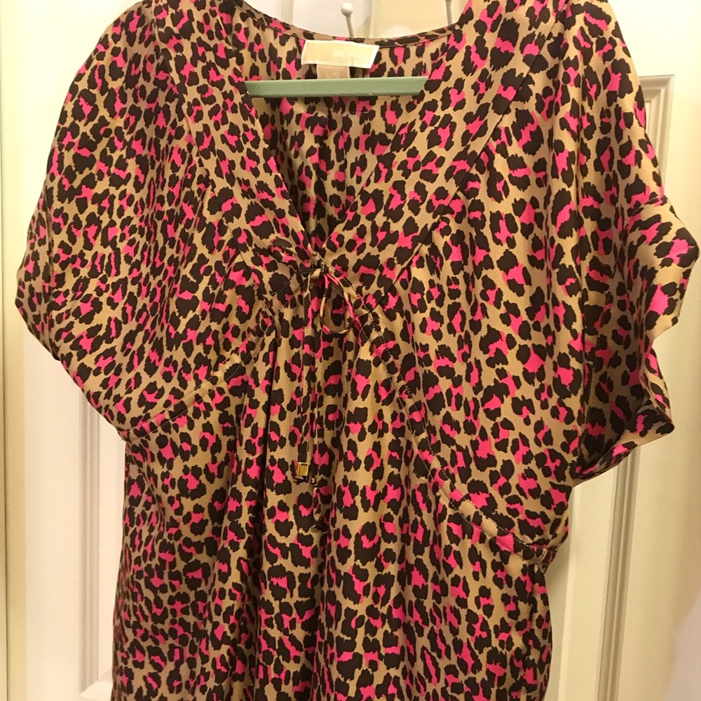 Hot Pink Michael Kors Animal Print shirt!